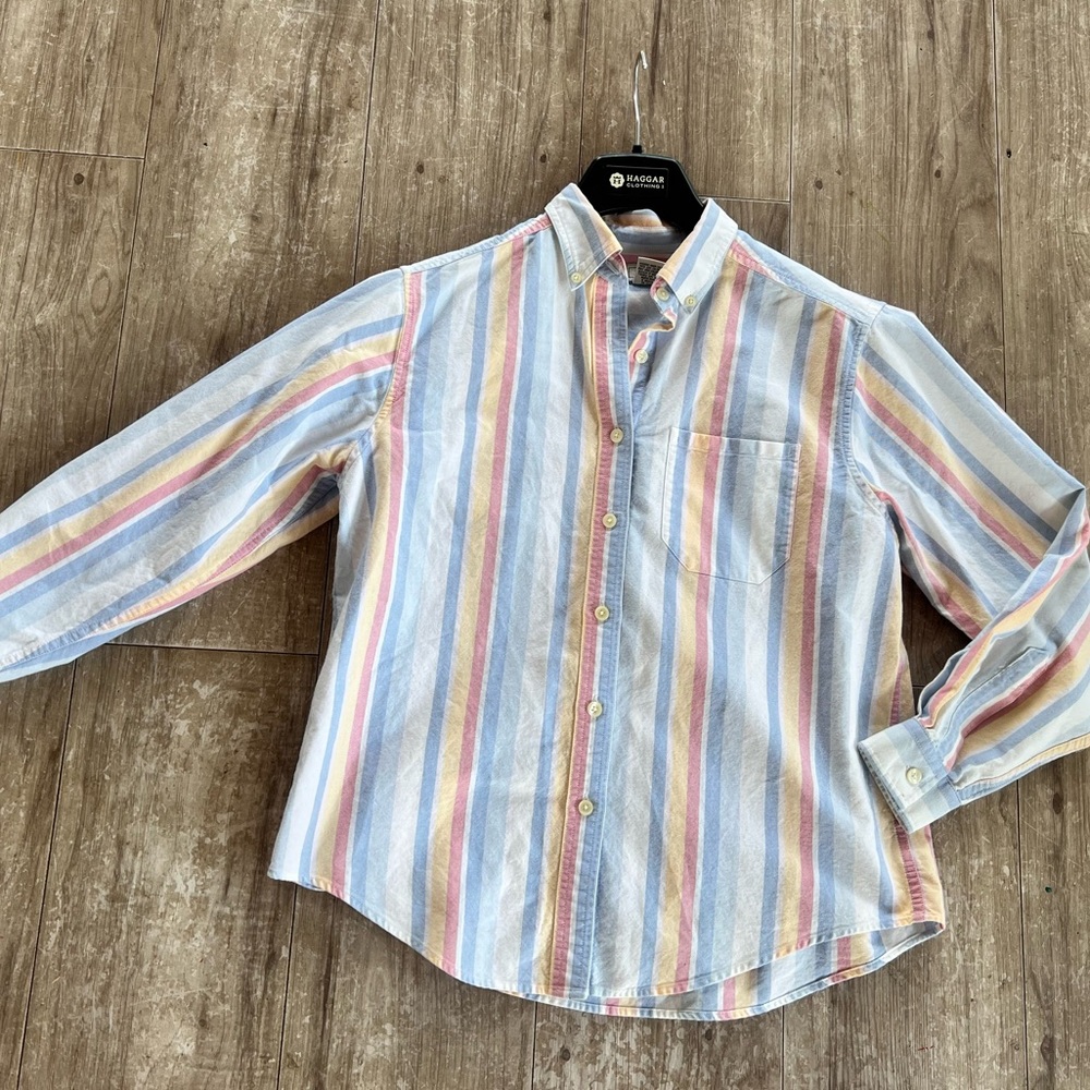 L.L Bean Women’s Striped Button Up Shirt Size S/M